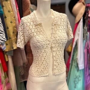 90s Crochet Cardigan